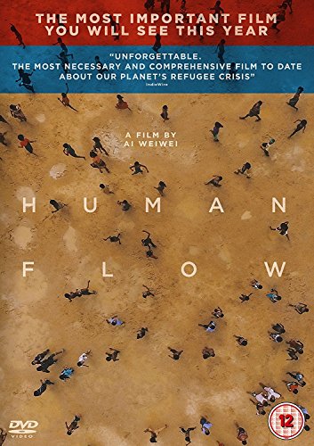 DVD cover for “Human Flow” depicting a large group of people outdoors.