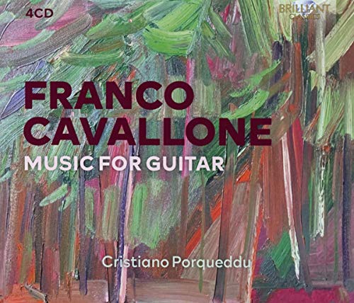 CD cover for "Franco Cavallone: Music for Guitar" with abstract painting.