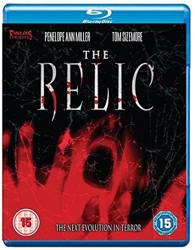 Blu-ray cover art for The Relic featuring a dark, red-tinted monster face.