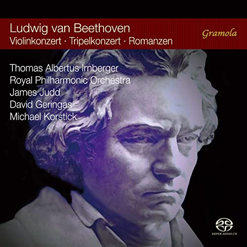 CD cover featuring a marble bust of composer Ludwig van Beethoven.