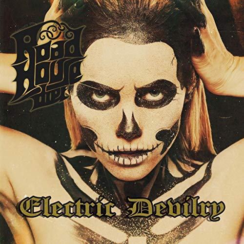 Vinyl album cover with a woman's face painted as a skull.