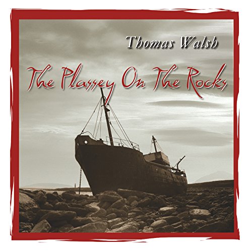"Album cover with a shipwreck on rocks, titled 'The Plassey On The Rocks'".
