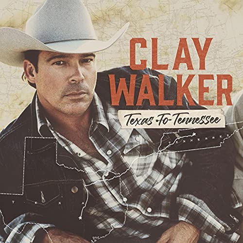 "Album cover featuring Clay Walker, a man in a cowboy hat and plaid shirt."