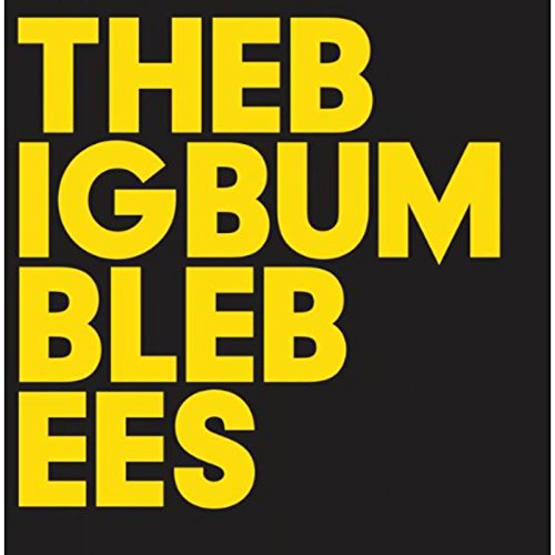 A black square with yellow text reading "THE BIG BUMBLEBEES" in large, bold letters.