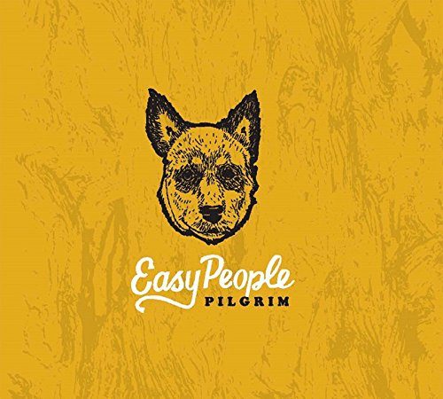 A yellow album cover with a dingo's head and "Easy People Pilgrim" text.