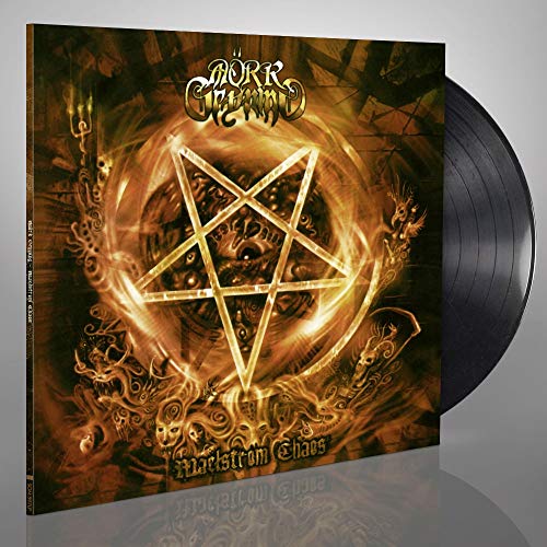 Album cover for Mork Gryning’s “Maelstrom Chaos” featuring a pentagram and eye.