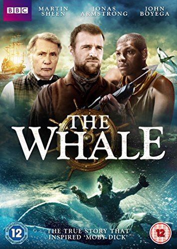 DVD cover art for The Whale featuring three actors, a ship, and a whale.