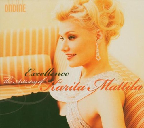 "CD cover featuring a blonde woman in a white dress, smiling, with text overlay."