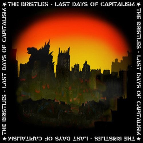 Album cover: silhouetted cityscape against a fiery orange and yellow sky.