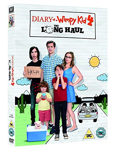 "Diary of a Wimpy Kid 4 DVD cover featuring a boy and a car."