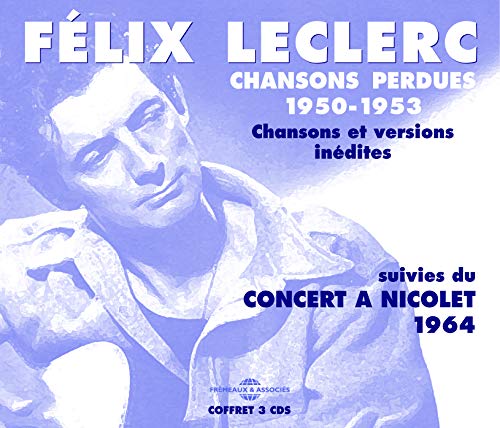 Felix Leclerc album cover, featuring a portrait and song titles.