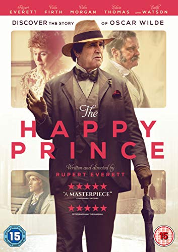 DVD cover for "The Happy Prince" featuring a man in a suit and hat.