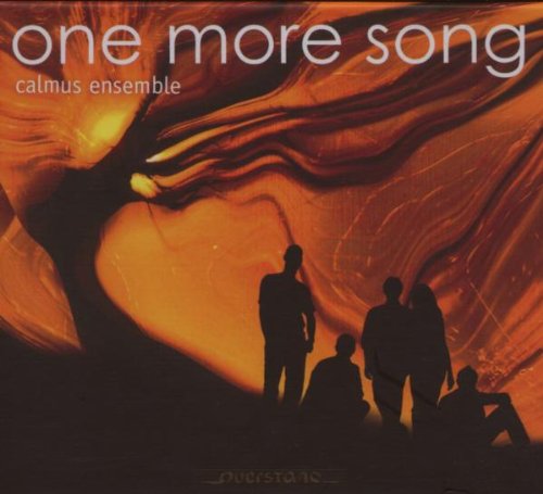 "CD cover art: silhouetted people in an orange, rocky landscape with 'one more song' text."