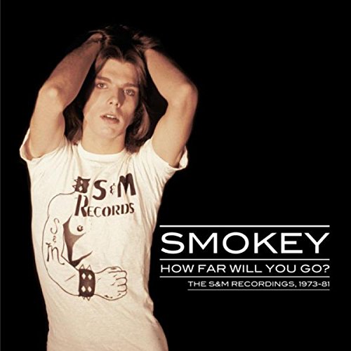 Album cover featuring a man with arms raised and text "Smokey".