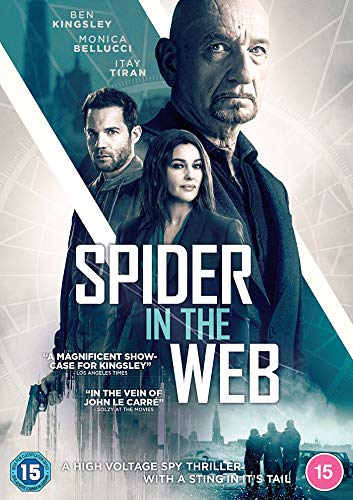 DVD cover for "Spider in the Web" featuring Ben Kingsley and Monica Bellucci.