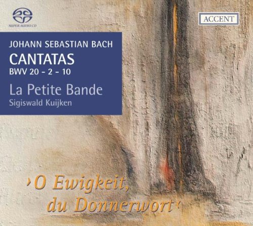 CD cover with abstract beige background, blue text box, and orange script.