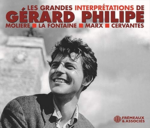 Black and white CD cover featuring actor Gérard Philipe in portrait.
