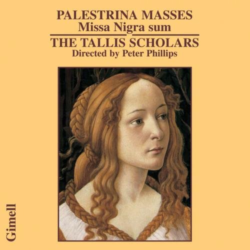 A yellow CD cover featuring a Renaissance portrait of a woman with long, curly red hair.