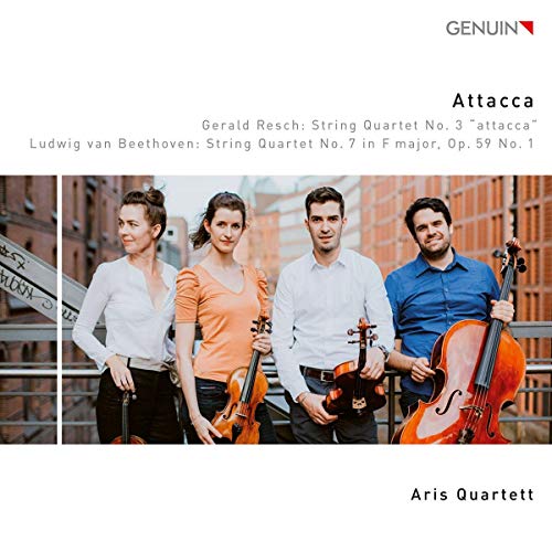 CD cover featuring the Aris Quartett, a string quartet with four musicians.