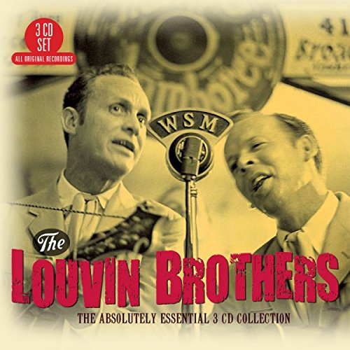 The Louvin Brothers CD cover featuring two men singing into a microphone.