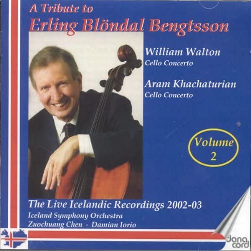 CD cover featuring cellist Erling Blondal Bengtsson and concert details.
