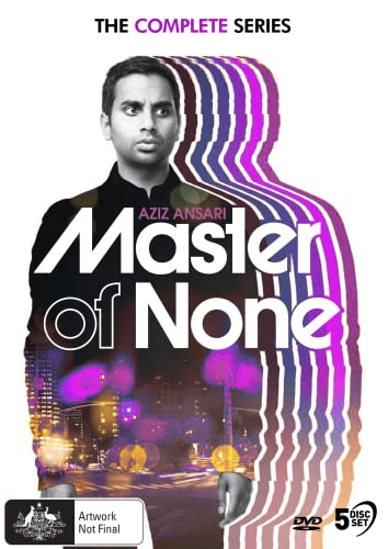 “Master of None” complete DVD series cover with Aziz Ansari portrait.