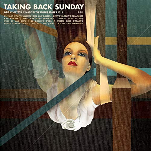 Album cover featuring a woman in white, trapped between wooden beams.