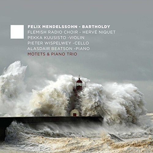 A CD cover featuring a lighthouse surrounded by crashing waves against a grey sky.