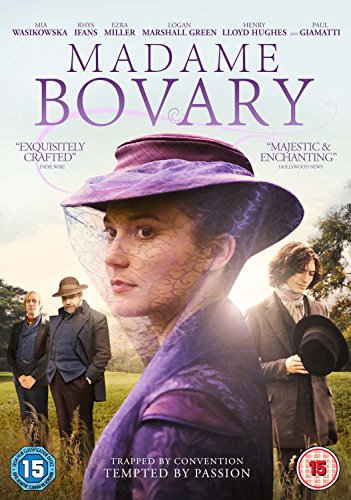 DVD cover for "Madame Bovary" featuring Mia Wasikowska in period dress.
