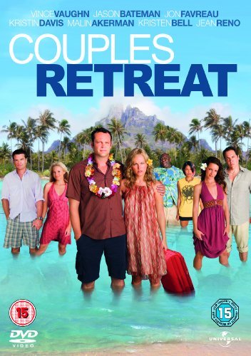 “Couples Retreat” DVD cover featuring a group of people on a beach.