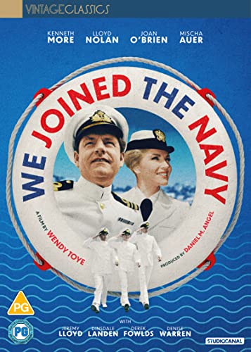 DVD cover for "We Joined The Navy" featuring actors in naval uniforms.