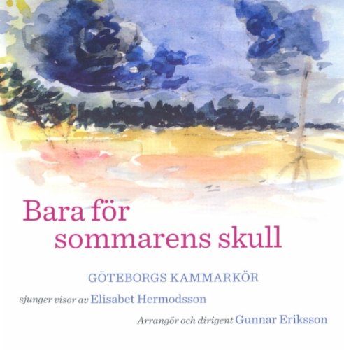 "Album cover with watercolor painting of a landscape and Swedish text."