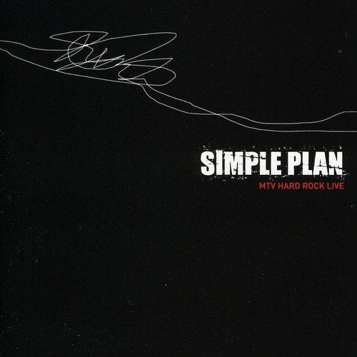 Simple Plan “MTV Hard Rock Live” CD cover with white signature and text.