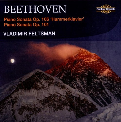 CD cover for Beethoven sonatas featuring a snow-capped mountain scene.