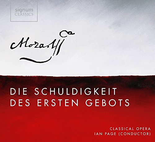 CD cover for Mozart’s “Die Schuldigkeit des ersten Gebots” opera.
