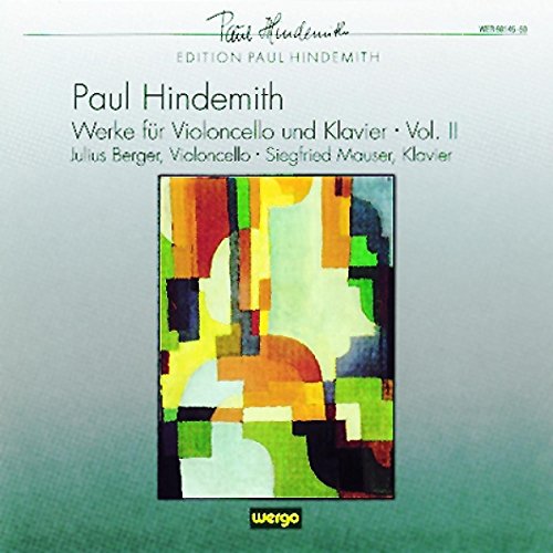 CD cover for Hindemith’s Cello & Piano Works, Vol. 2, with abstract art.