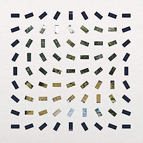 Vinyl record cover with abstract collage of rectangular photos.