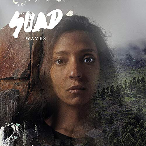 CD cover for Suad’s “Waves” featuring a woman’s face and landscape.