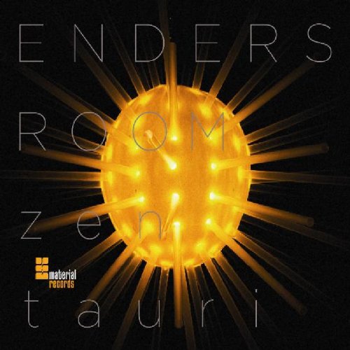 "CD cover with a glowing orange sphere on a black background, surrounded by rays."