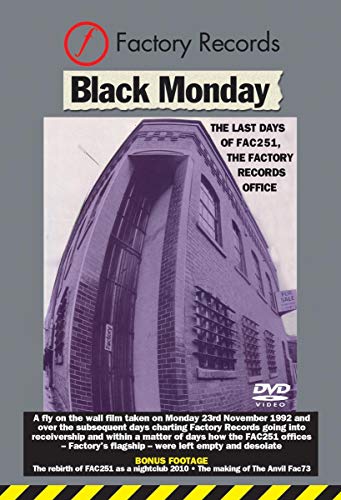 DVD cover for “Black Monday,” showing a gray industrial building.