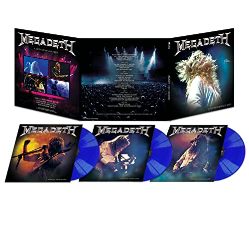 Megadeth "A Night In Buenos Aires" vinyl box set with three blue records.