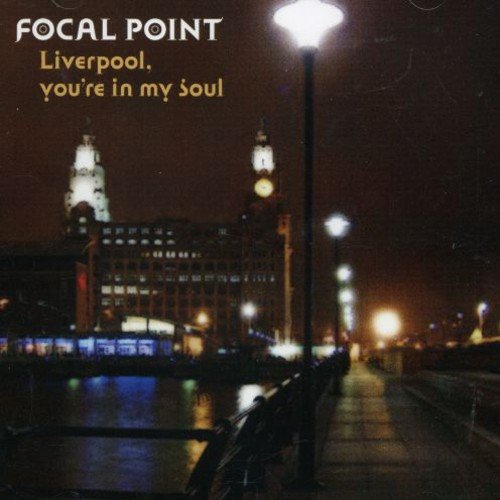 "Album cover with a nighttime cityscape, lit street, and river."