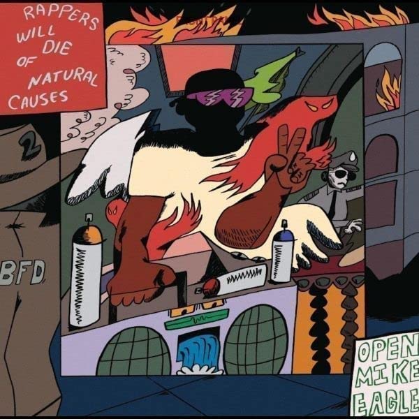 Album cover for Open Mike Eagle’s “Rappers Will Die Of Natural Causes.”