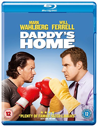 Mark Wahlberg and Will Ferrell on the Daddy's Home Blu-ray cover.