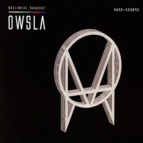 "Album cover with a 3D peace sign against a black background."