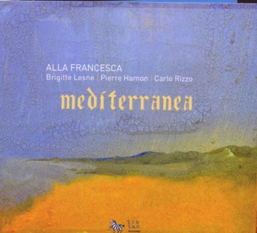 "Album cover with yellow, blue, and green abstract landscape and yellow title text."