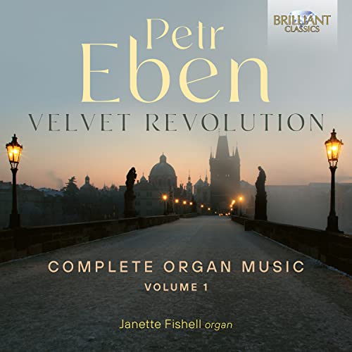 CD cover: Prague cityscape at dusk with the album title "Eben".