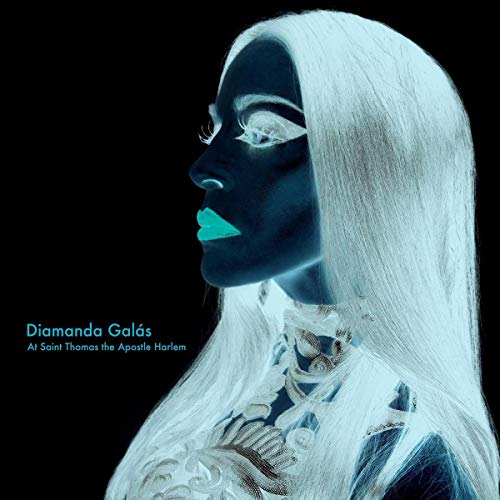 Diamanda Galás album cover: a blue-toned portrait of a woman in profile.
