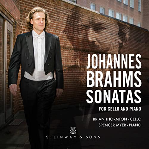 CD cover featuring Johannes Brahms sonatas with musician Brian Thornton.