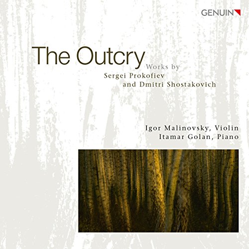 "Album cover with 'The Outcry' title, featuring a forest image and artist names."